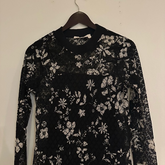 See By Chloé Floral Print Semi-Sheer Lace Slip Dress - Picture 10 of 16